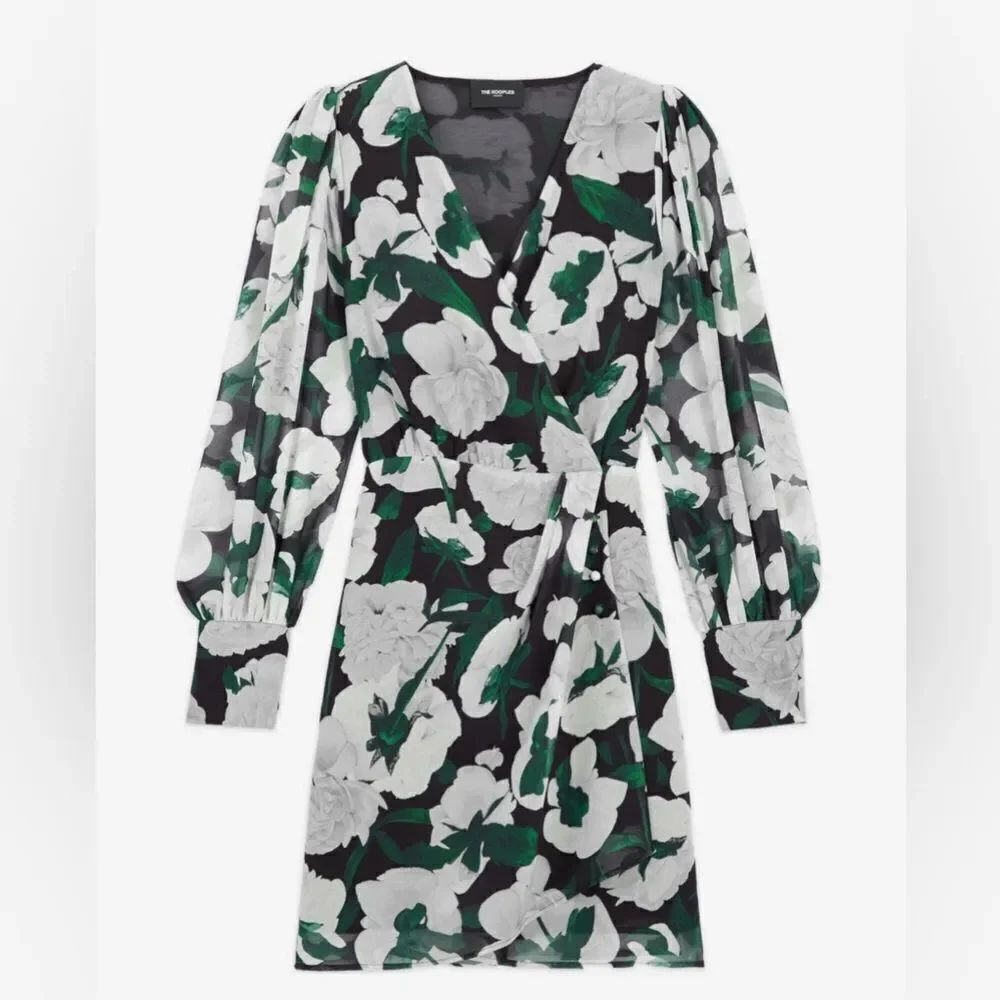 The Kooples SHORT PRINTED Floral DRESS NWT Size 1= Size S = US 4